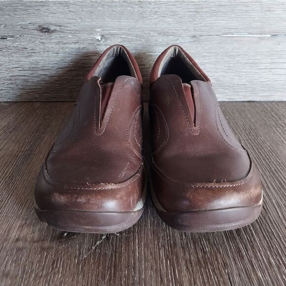 Merrell Encore Q2 Moc Brown Leather Walking Shoes 9 - Picture 2 of 8